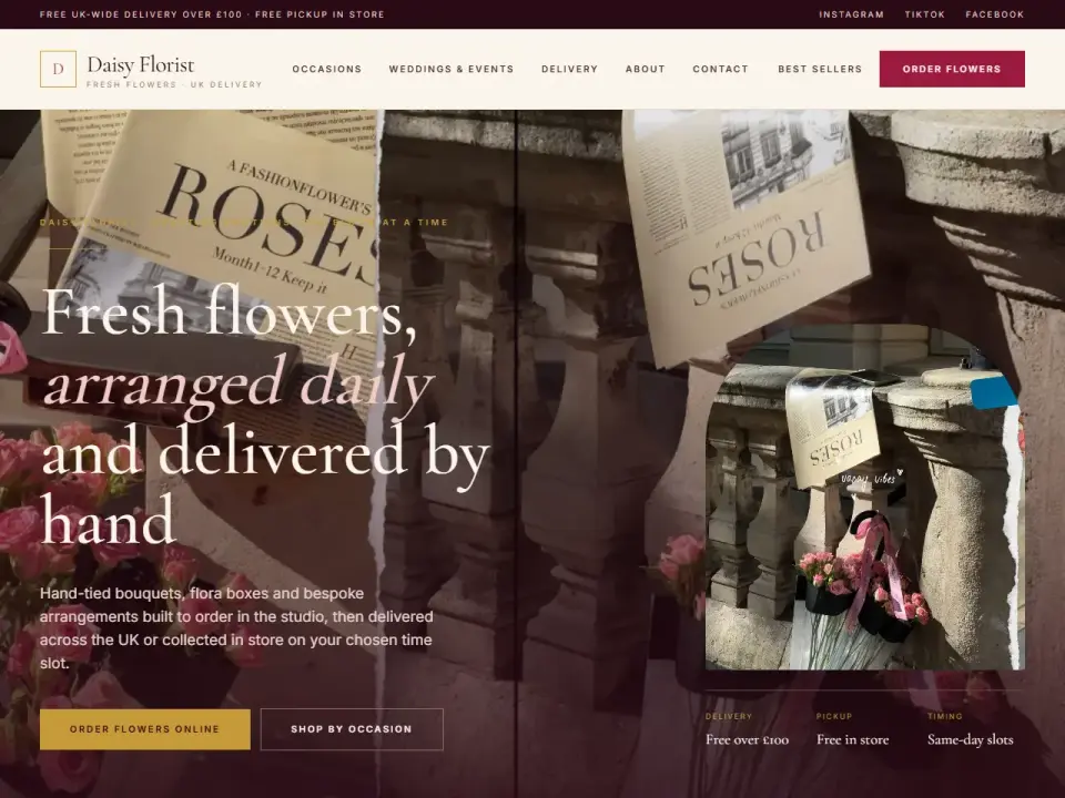 The Daisy Florist website