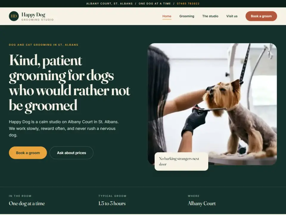 The Happy Dog website